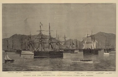 Die Türkei und die Mächte, die Internationale Flotte vor Ragusa